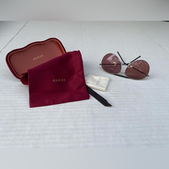 Vintage Y2K Gucci 58mm Aviator Sunglasses - Picture 6 of 16